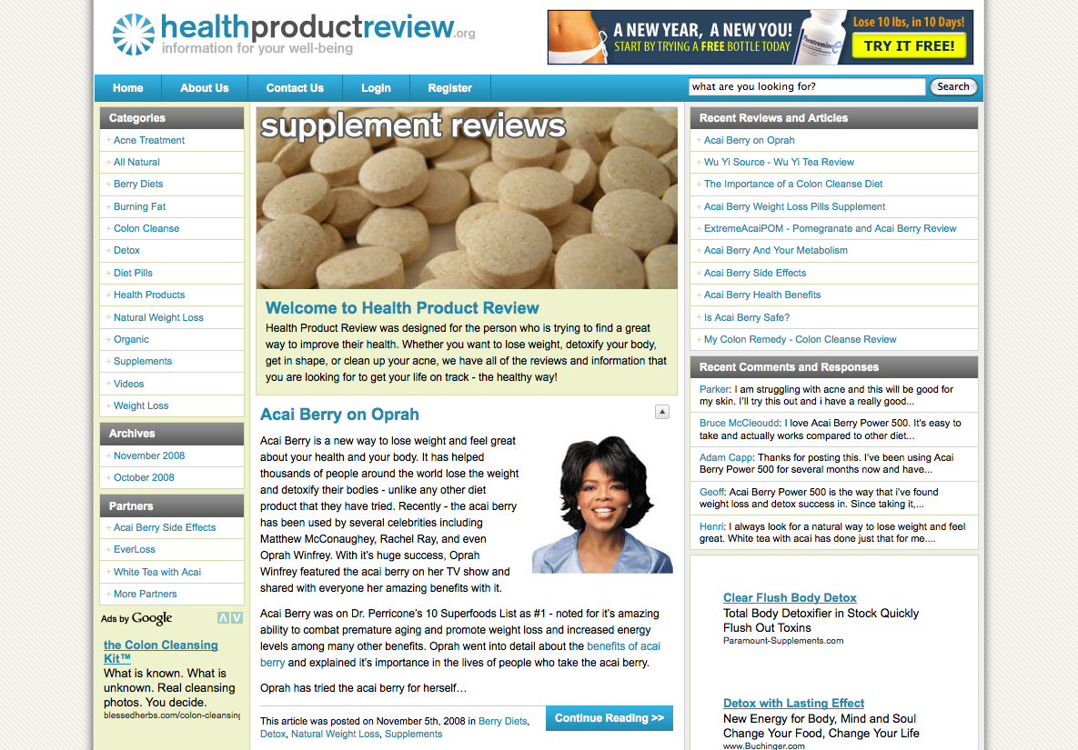Health Product Review