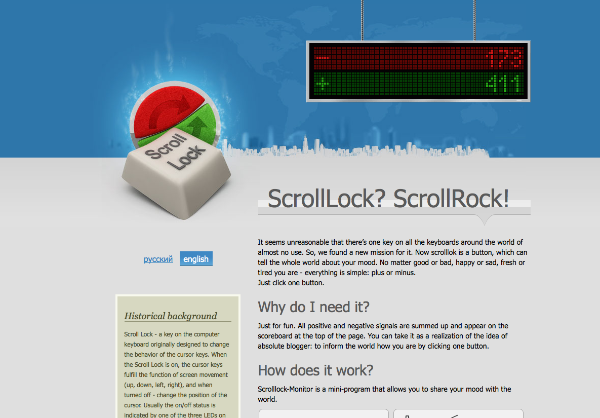 Scrolllock monitor