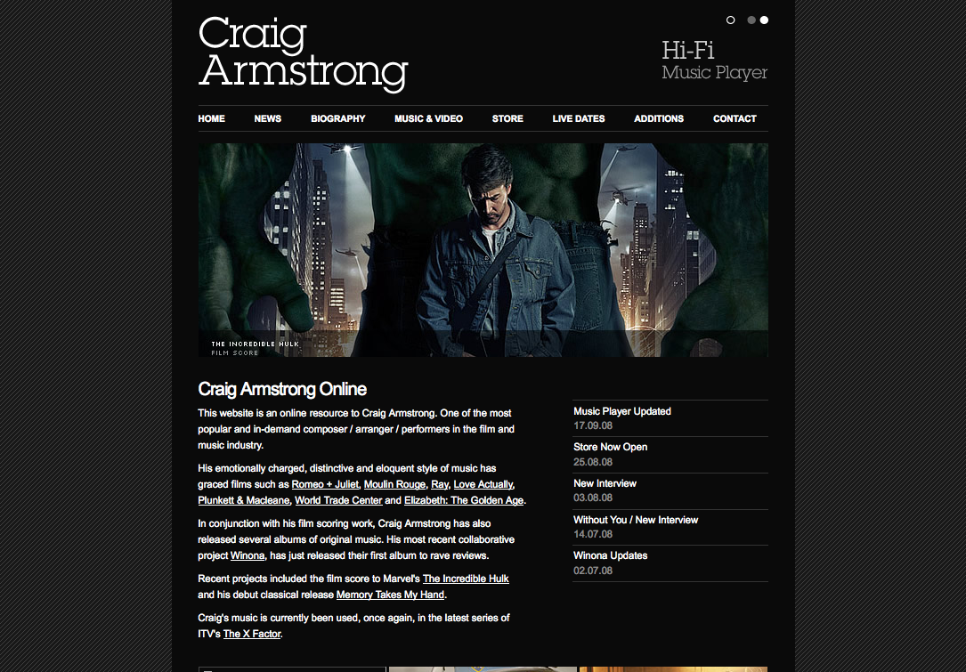Craig Armstrong Online