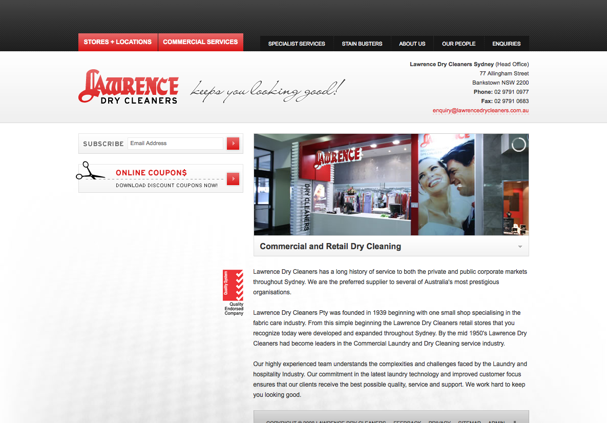 Lawrence Dry Cleaners Sydney